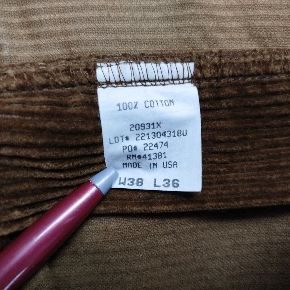 Vintage 80s Polo Ralph Lauren Corduroy‎ Pants Men's 38x27 Brown Made in USA